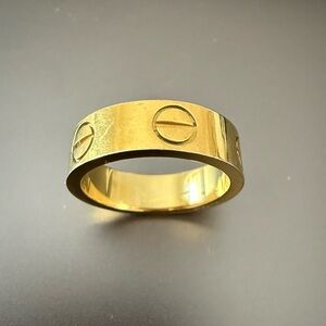 Brass LOVE ring size 8